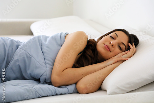Attractive young woman sleeping peacefully