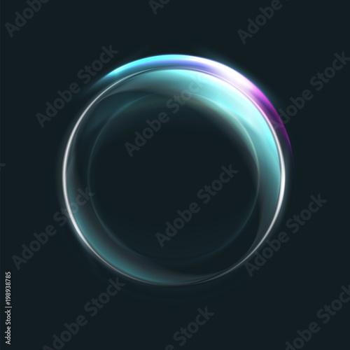 Magic circle light effects. Illustration isolated on dark background. Graphic concept for your design