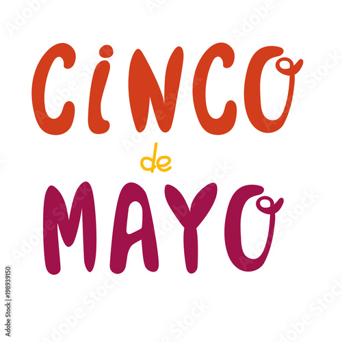 Cinco De Mayo hand drawn lettering design
