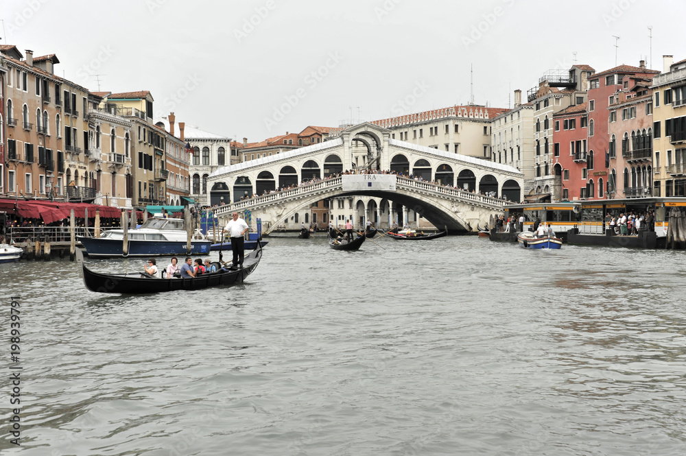 Rialtobrücke, Canal Grande, Venedig, Veneto, Italien, Europa