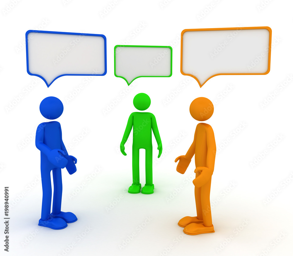 Human with empty box for message. Human with empty box for message.