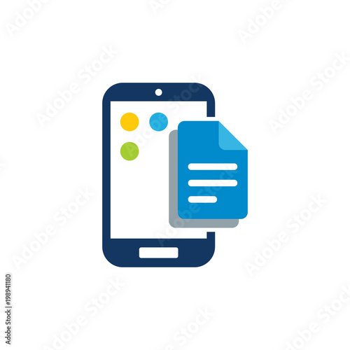 Document Mobile Phone Logo Icon Design