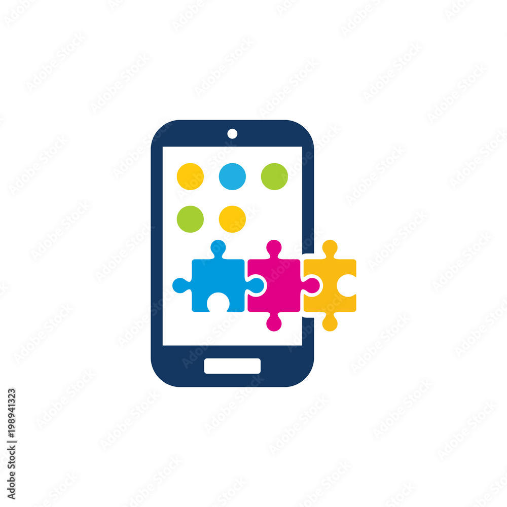Puzzle Mobile Phone Logo Icon Design Puzzle Mobile Phone Logo Icon Design