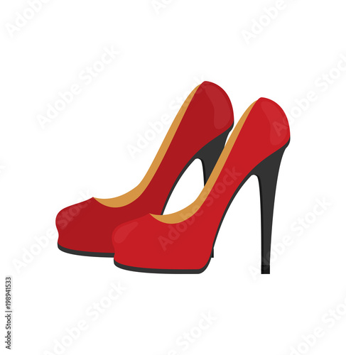 Vector flat heels shoes