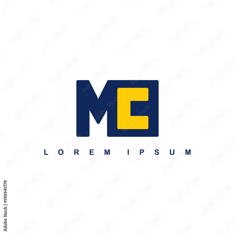 Fototapeta premium mc alphabet letter art theme logo logotype