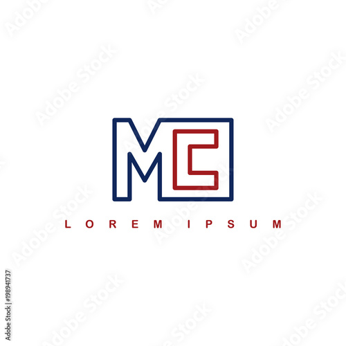 mc alphabet letter art theme logo logotype