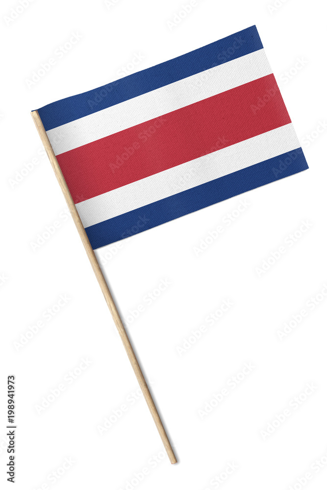 Costa Rica Small flag isolated on a white background