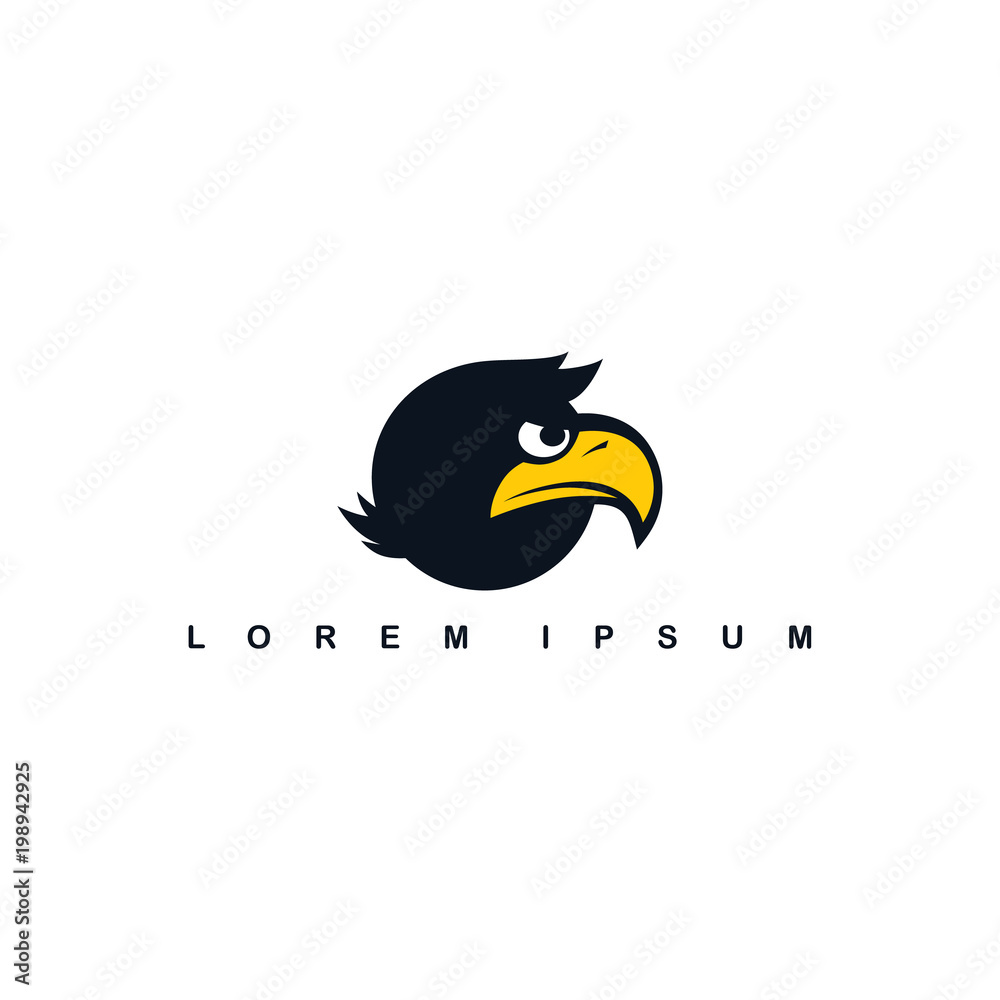 Obraz premium eagle hawk bird logo template
