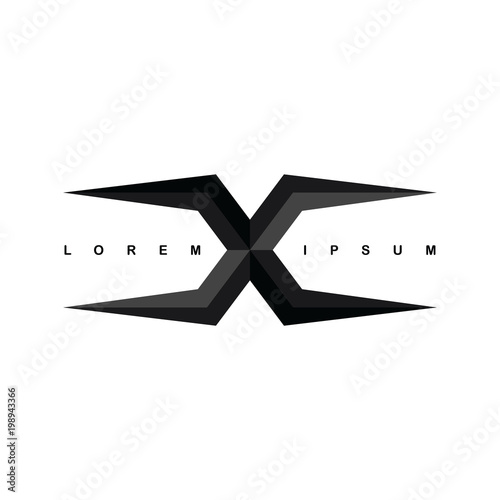 alphabet letter x logo logotype template