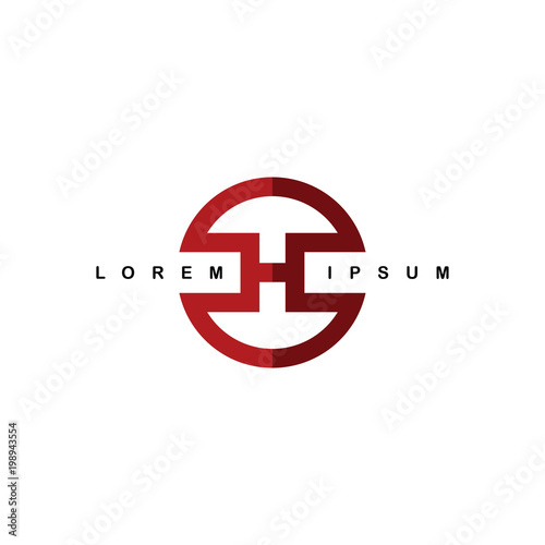 alphabet letter h logo logotype template