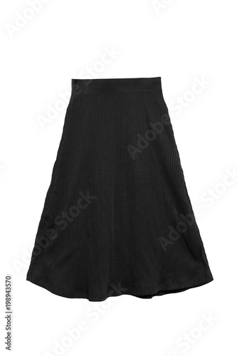 Black skirt isolated