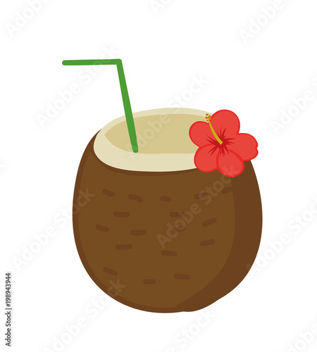 ヤシの実のジュースのイラスト素材 Stock Vector Adobe Stock