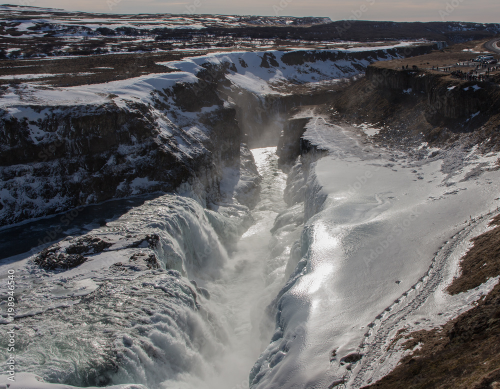 Fototapeta premium Gullfoss Wasserfall auf Island