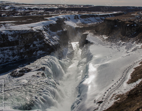 Wallpaper Mural Gullfoss Wasserfall auf Island Torontodigital.ca