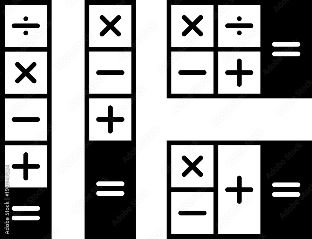 Calculator Icon, Calculator Keypad Sign Calculator Icon, Calculator Keypad Sign