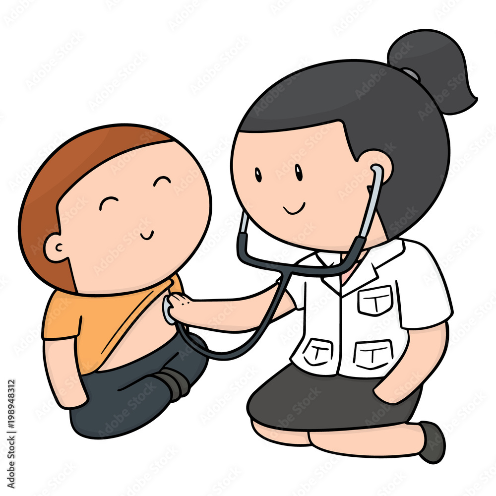 vector set of doctor