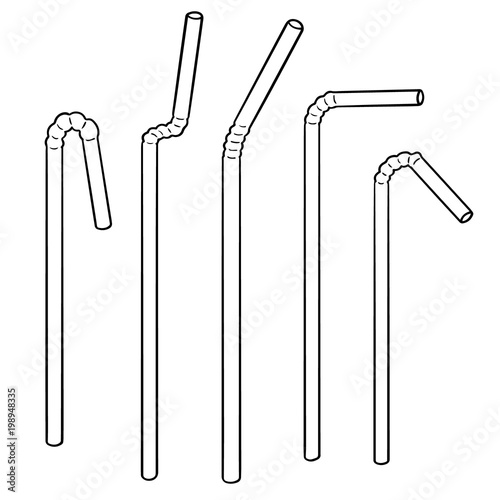 vector set of straw