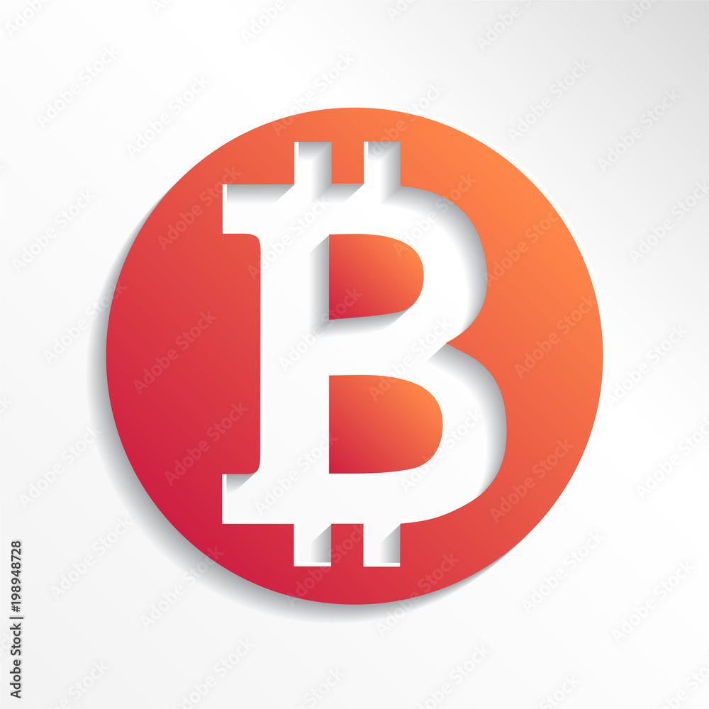Crypto currency Bitcoin paper style vector logo, icon for web, sticker for print. Bitcoin blockchain cryptocurrency. Crypto currency Bitcoin paper style vector logo, icon for web, sticker for print. Bitcoin blockchain cryptocurrency.