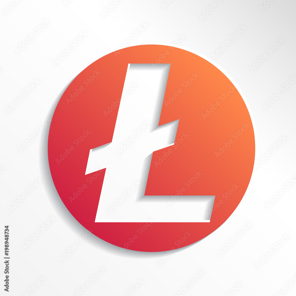 Crypto currency litecoin paper style vector logo, icon for web, sticker for print. litecoin blockchain cryptocurrency Crypto currency litecoin paper style vector logo, icon for web, sticker for print. litecoin blockchain cryptocurrency