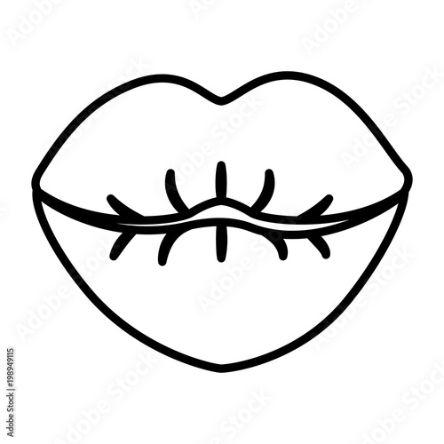 female lips sensuality icon
