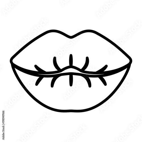 female lips sensuality icon