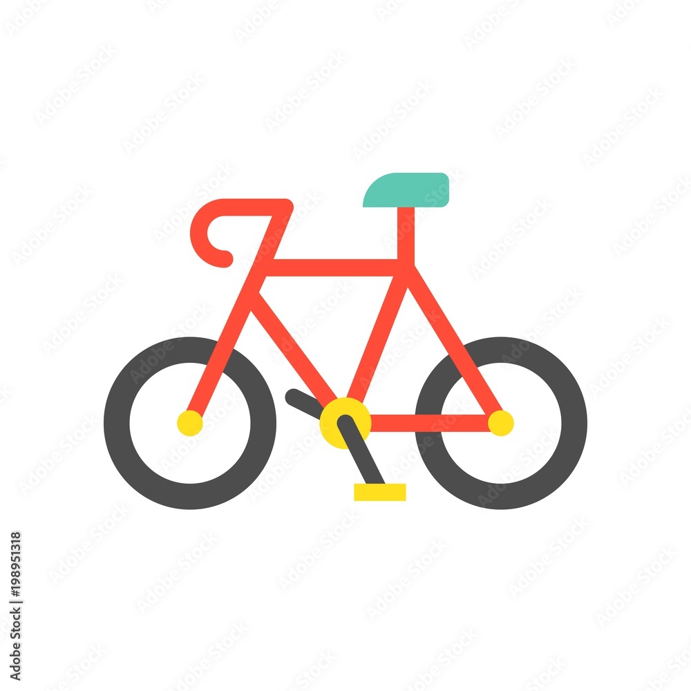 Fototapeta premium Bicycle flat icon