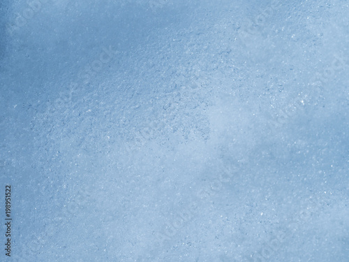 blue background of snow, the texture of the ice