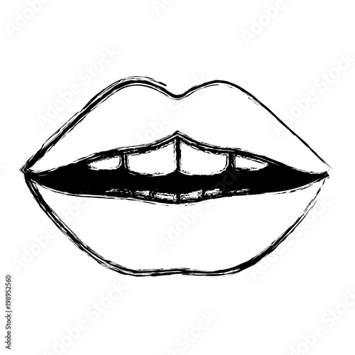 female lips sensuality icon
