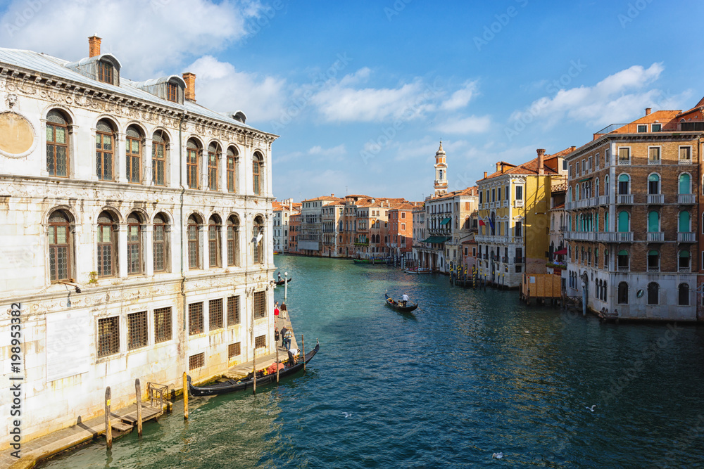Fototapeta premium Street scene in Venice, Italy.