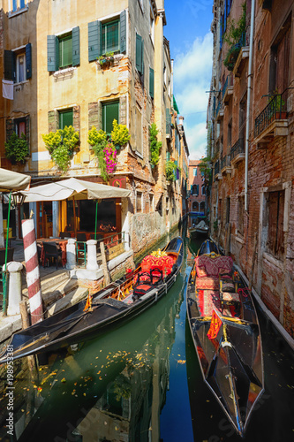 Street scene in Venice, Italy.