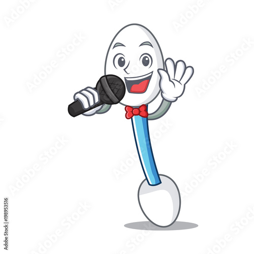 Singing cotton swab character cartoon