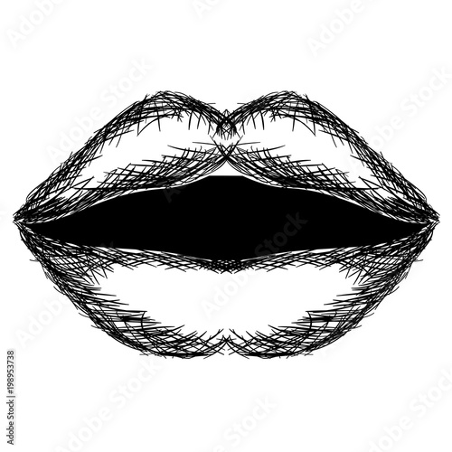 female lips sensuality icon