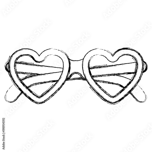 glasses with heart shape
