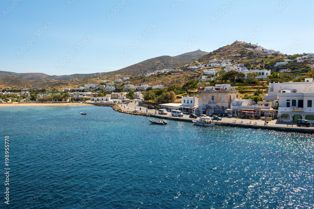 View of Ios island. Cyclades group in the Aegean Sea. Greece.