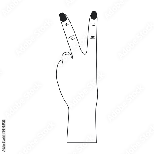 peace and love with fingers