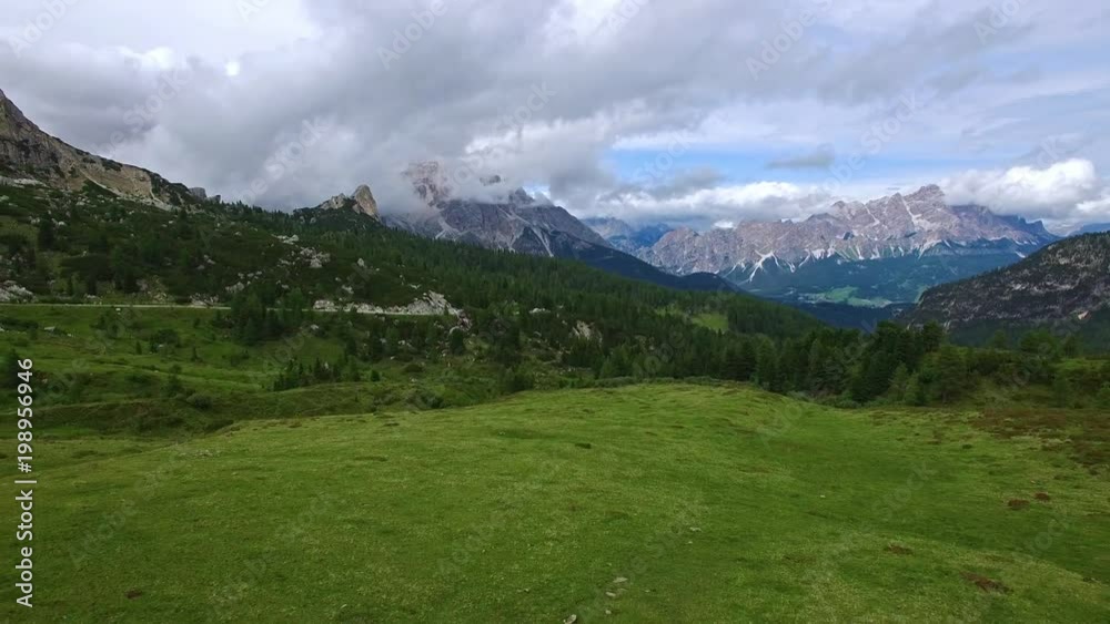AERIAL VIEW: flight over Italian Dolomiti , camera moving forwards . AERIAL VIEW: flight over Italian Dolomiti , camera moving forwards .