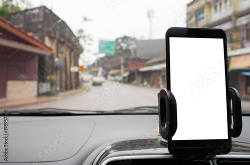Use your smartphone in car to get GPS directions to your destination through the village