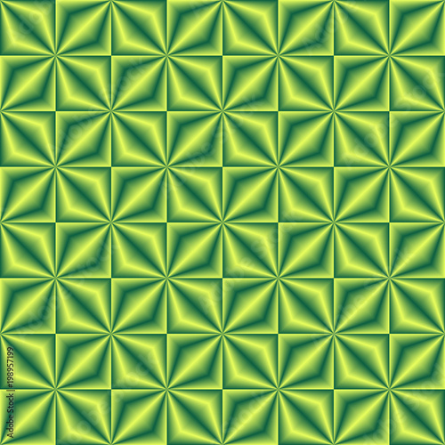 Yellow green blended geometric seamless pattern. © PerepadiaY