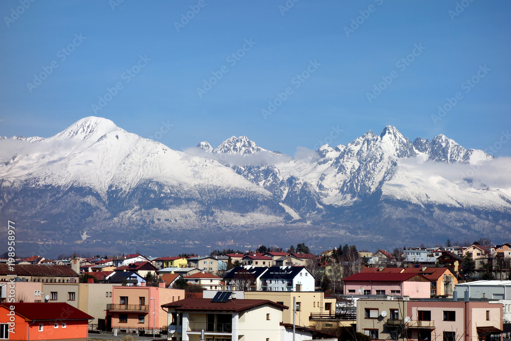 View of the High Tatras from Poprad