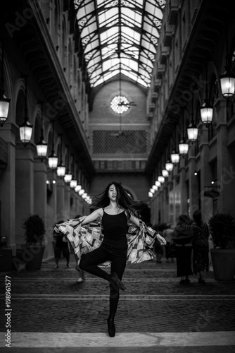 Beautiful young asian woman Street ballet dancer