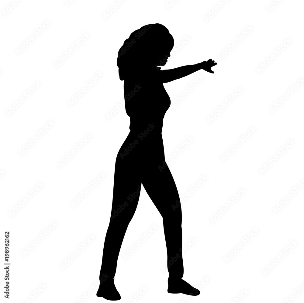 silhouette girl dancing dance
