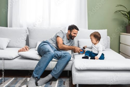 Dad Playing With His Son