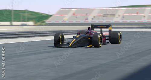 Racing Car Racing - High Quality 3D Rendering