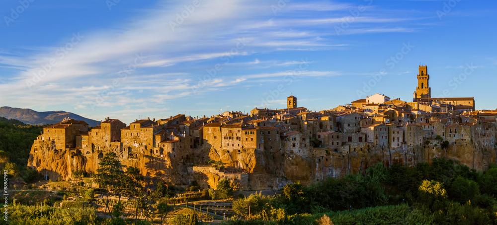 Pitigliano medieval town in Tuscany Italy