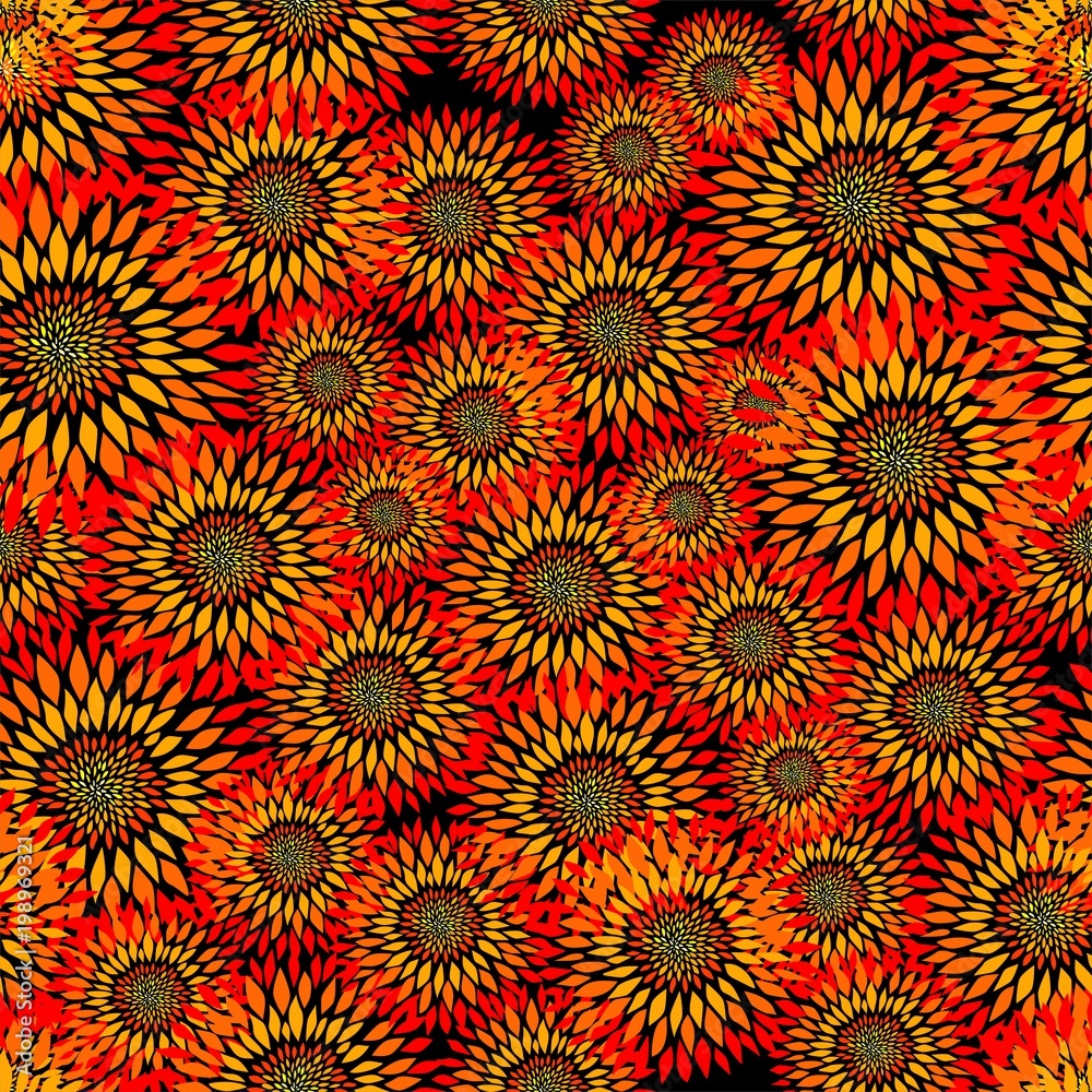 Seamless pattern with sunflowers Seamless pattern with sunflowers