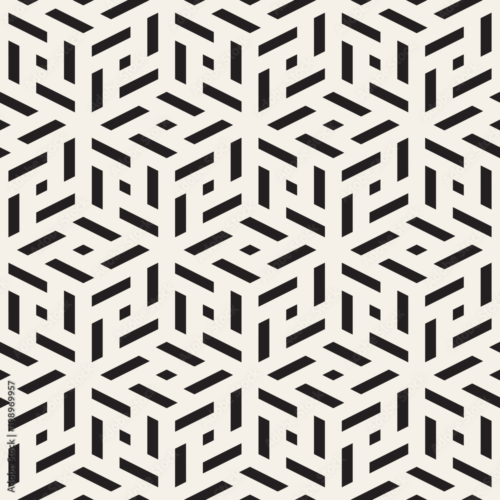 Vector seamless pattern. Modern stylish lattice texture. Repeating geometric background. Cubes with mosaic faces. Vector seamless pattern. Modern stylish lattice texture. Repeating geometric background. Cubes with mosaic faces.