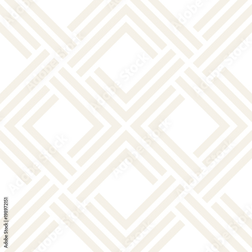 Vector seamless subtle lattice pattern. Modern stylish texture with monochrome trellis. Repeating geometric grid.