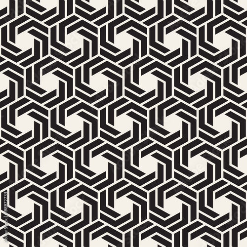 Vector seamless abstract shapes pattern. Modern stylish stripes texture. Repeating geometric tiles