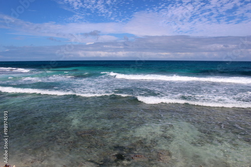 Beautiful view of the Caribbean Sea from the waterfront  Isla Mujeres  Quintana Roo  Riviera Maya  Mexico