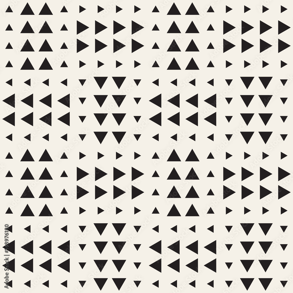 Fototapeta premium Stylish halftone texture. Endless abstract background with random size shapes. Vector seamless mosaic pattern.